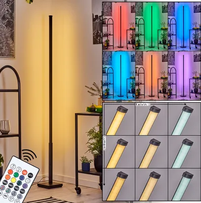 Produktbild von Cameri Stehlampe aus Metall/Kunststoff in Schwarz/Weiß