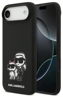 Obrázok produktu pre Karl Lagerfeld Liquid Silicone K&CH Sketch MagSafe kryt pre iPhone Air čierny (KLHMP17MSKCGRGOK)