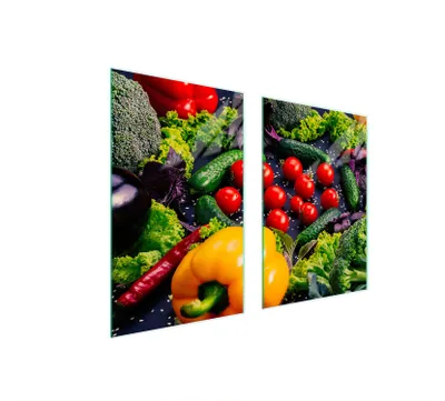 Produktbild von Glasschutzplatte Für Küche 65X52 Gemüse