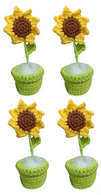 Produktbild von 1/4 Stück gehäkelte Stuhlbeinüberzüge mit Blumenmuster, handgefertigt, weiß, universell einsetzbar, für Möbel, Sofas und Tische, Bodenschutz