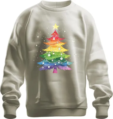 Produktbild von LGBTQ Gay Weihnachtsbaum - Weihnachten Weihnachtsgeschenk Christmas Uni Sweatshirt Pullover, Natur, 3XL