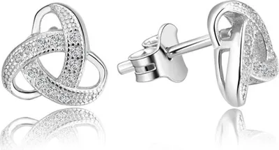 Produktbild von Silberne Knoten-Ohrringe AGUP1190