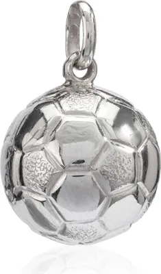 Produktbild von Kettennhänger Fußball Ball 925 Silber anlaufgeschützt rhodiniert Klein Amulett