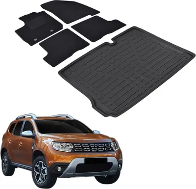 Image de Ensemble Tapis Velours Sur Mesure et Coffre TPE pour Dacia Duster 2018-2021 Avec Boîte