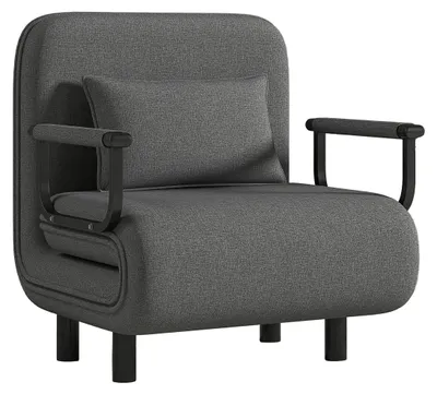 Imagen del producto de Sofá cama plegable - Cama sofá - Sofá cama - Sillón reclinable - Gris oscuro - 5 en 1, multifuncional