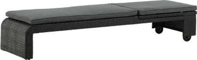 Obrázek produktu pro FURNLUX Venkovní lehátko London Grey And Black 196 cm / Hlavní barva: černá / Rozměry: 196 x 60 x 32 cm