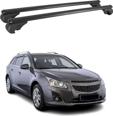 Image de Barres de toit Transversales pour Chevrolet Cruze 2012-2015 Aluminium Noir