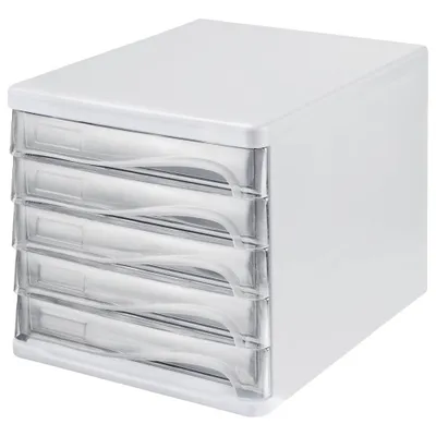Obrázok produktu pre Helit Schubladenbox transparent mit 5 Schubladen H61299-02