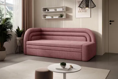 Produktbild von Schlafsofa FABILLO – Sofa mit Schlaffunktion & Bettkasten, Bouclé-Stoff, 223 × 86 cm