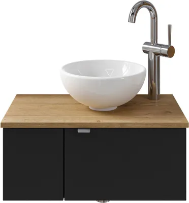 Produktbild von Pelipal Serie 6915 SET-044-055 Waschtisch mit Unterschrank bestehend aus: Keramik-Aufsatzbecken, Waschtischplatte, Waschtischunterschrank
