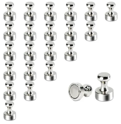 Produktbild von 24 starke Magnete, 12 x 16 mm Neodym-Magnete, Mini-Magnete für Magnettafeln, Kühlschränke und Whiteboards