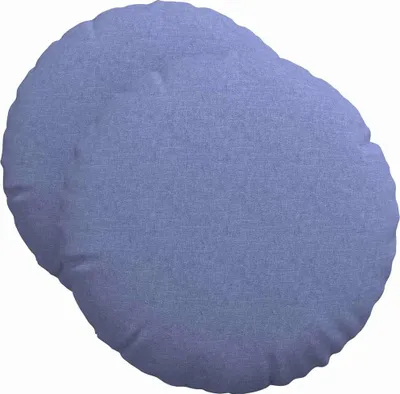 Zdjęcie produktu dla vidaXL Poduszki siedziskowe, 2 szt., materiał: jeans, kolor: niebieski, średnica: 50 cm, wysokość: 19 cm