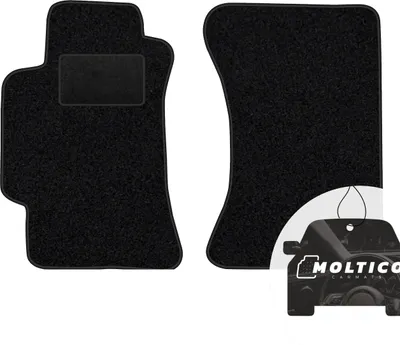 Produktbild von moto-MOLTICO Vorne Fußmatten Auto Velours Autoteppiche Schwarz Automatten Set 2-teilig passend für Subaru Impreza 2000-2007