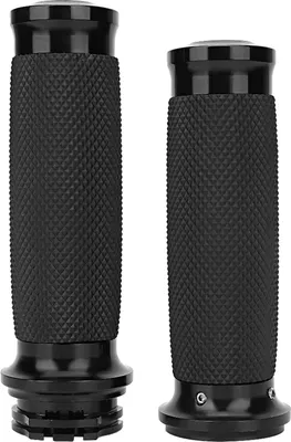 Obrázek produktu pro 1 pár univerzálních rukojetí na řídítka motocyklu 25 mm hliník + guma - protiskluzový kryt rukojeti řídítek (černý)