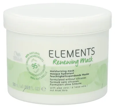 Produktbild von Wella Elements Renewing, 500 ml, Frauen, Alle Haare, Alle Farben, Feuchtigkeitsspendend, Weichmachend, Reparatur, Glanz, Topf
