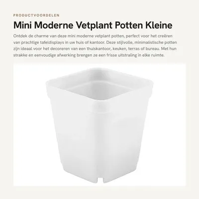 Immagine prodotto di Set di 20 vasi geometrici in plastica - Miniatura - Adatti per interni ed esterni - Decorazione