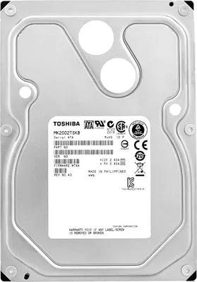 Produktbild von Toshiba 2TB 3.5" SATA, SATA, 2000 GB, 8,89 cm (3.5"), 1,5W, 13W, 13W