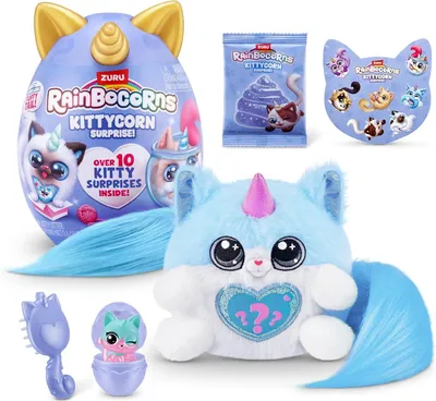 Produktbild von ZURU 92104B - Rainbocorns Kittycorn Surprise Serie 9 - Maine Coon Katze Cleo