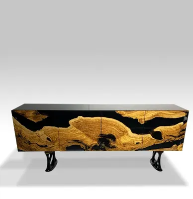 Produktbild von Sideboard Kommode Epoxidharz Braun Wohnzimmer Holz Kommoden Anrichte