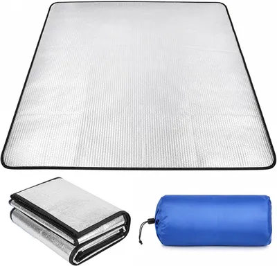 Produktbild von Aluminium Isoliermatte 200 x 200 cm, faltbarer Schaumstoff, wasserdicht, für Camping