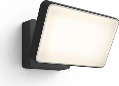 Produktbild von Philips Hue White Welcome Outdoor Flutlicht schwarz, Intelligente Wandleuchte, Bluetooth/Zigbee, Schwarz, LED, Metall, Nicht austauschbare(s) Leuchtmittel