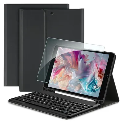 Zdjęcie produktu dla Etui z klawiaturą EasyAcc na iPada 10,2 cala z folią ochronną i uchwytem na ołówek