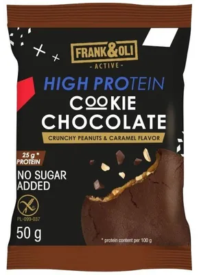 Produktbild von Frank&Oli Protein-Cookie Schokolade Erdnuss Karamell 50 g