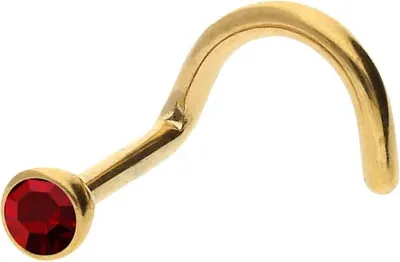 Produktbild von PIERCINGLINE Chirurgenstahl Nasenstecker Spirale KRISTALL