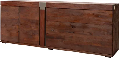Image de MASSIVMOEBEL24 | Buffet 200x45 Manguier laqué Brun AMSTERDAM #30