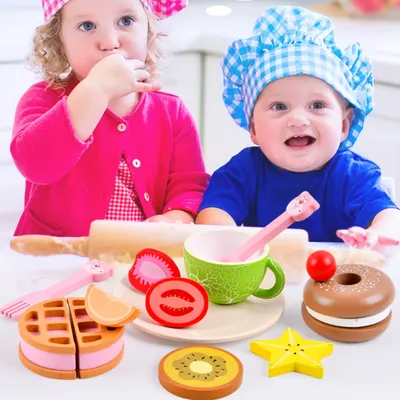 Produktbild von 360Home Simulation Kochen Kinderspielhaus Küche Set Holzspielzeug Nachmittagstee