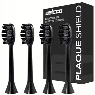 Produktbild von Welcco Essential Ersatzköpfe schwarz, 4 Stück