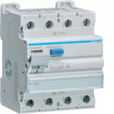 Produktbild von Hager Fi-Schalter 4polig 10kA CGA640D 40A 500mA Typ A