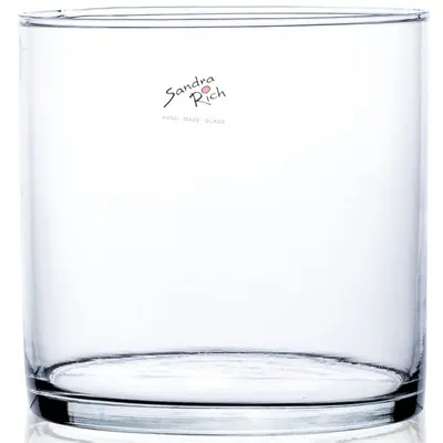 Image de Vase CYLI cylindrique en verre fait main d15x15cm MOM 6pcs