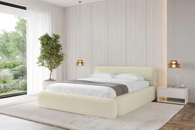 Produktbild von ALTDECOR Polsterbett mit Bettkasten -  ENORA-v1 - 140x200 Beige - Bett mit Matratze H3/H4, Kopfteil, Boxbett, Doppelbett mit Stauraum