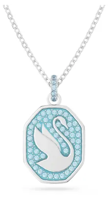 Produktbild von Swarovski Damen Schwan Halskette mit Anhänger Blau Rhodiniert 5628546