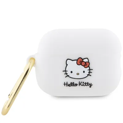Obrázok produktu pre Puzdro Hello Kitty Silicone 3D Kitty Head Na Airpods Pro 2 (2022/2023) - Biele