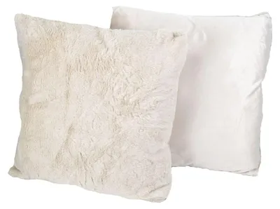 Produktbild von Fellimitat Kissen Polyester 45x45 beige, anthrazit o.weiß extra weich
