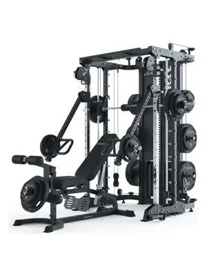 Produktbild von ATLETICA KSK Multipresse | COMBAT | Variant - KSK + Jammer Arms + X-Bench | 180 kg Steckgewichte | Smith Machine | hohe Rahmenstabilität