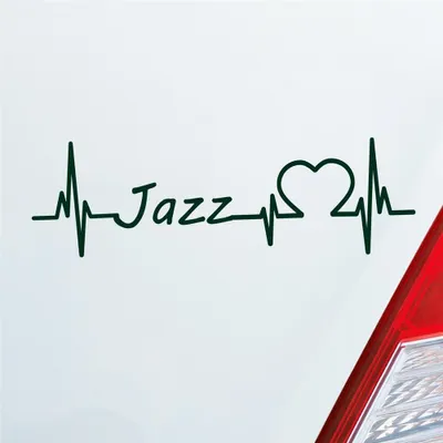 Produktbild von Auto Aufkleber Jazz Puls Herzschlag 19x6 cm Dunkelgrün Sticker Heckscheibenaufkleber
