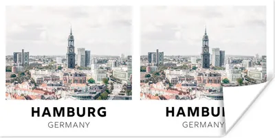 Produktbild von MuchoWow® Poster Deutschland - Hamburg - Architektur 150x75 cm - ohne Rahmen