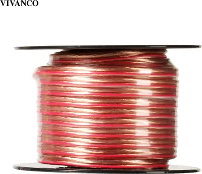 Produktbild von VIVanco™Hochwertiges Audio Kabel, transparent, für universellen Einsatz, 2 x 1,5mm², praktischer Mini Kunststoff Spule, 20m Lautsprecherkabel