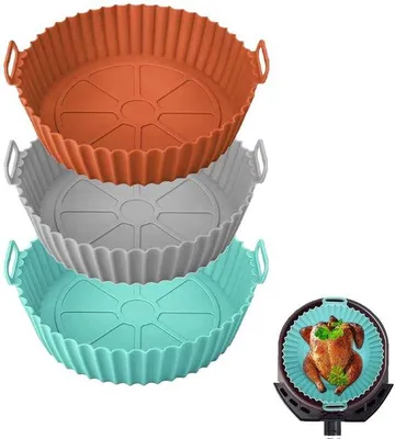 Immagine prodotto di Set di 3 stampi in silicone per friggitrice ad aria da 20 cm