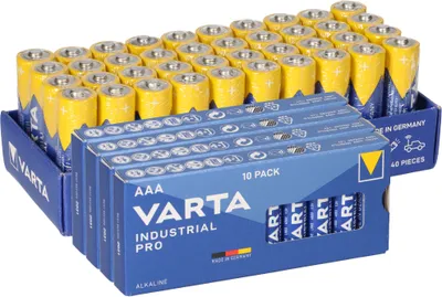 Produktbild von 80x Varta Batterie Industrial 40x AA LR06 + 40x AAA LR3 Mignon Micro