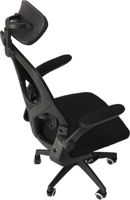 Obrázek produktu pro Kancelářská židle Mesh High Back Desk Chair s bederní opěrkou 3D Headrest 90° Rotating Armrests Wheels Pohodlná herní židle černá