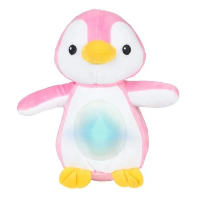 Produktbild von Pinguin Kuscheltier Einschlaftier Baby Einschlafhilfe mit Licht Melodien rosa WinFun