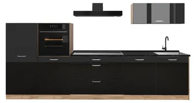 Imagen del producto de Mueble de cocina Vicco R-Line brillo intenso/Roble dorado 340 cm encimera Antracita, Model 66533