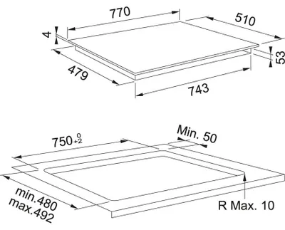 Obrázek produktu pro Franke FMY 808 I FP BK, Černá, Vestavěné, 77 cm, Indukční varná deska se zónami, Sklokeramický, 8 zóna/zón