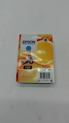 Productafbeelding van Epson Oranges Inktpatroon 33, Claria Premium, cyaan, standaardopbrengst, azuurblauw, 4,5 ml, 1 stuk, 300 pagina's, verpakking per stuk
