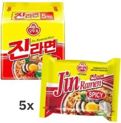 Produktbild von Ottogi Jin Ramen Spicy 5er-Pack