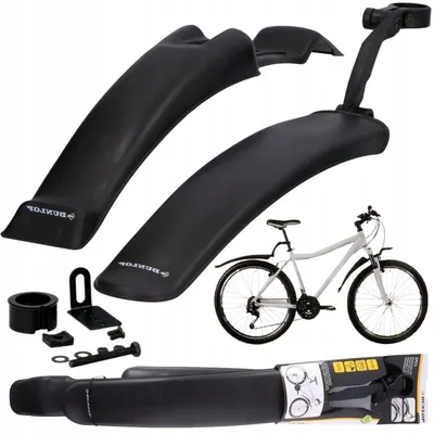 Produktbild von Dunlop Fahrrad-Schutzblech-Set 24–26 Zoll – Komplettset für Vorder- & Hinterrad – Universell für MTB & Citybikes – Inklusive Montagematerial